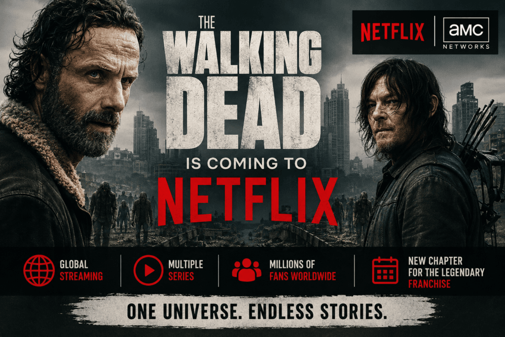 The Walking Dead Netflix partnership brings the AMC zombie franchise to Netflix