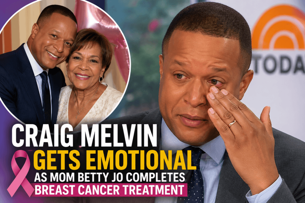 Craig Melvin gets emotional while discussing his mother Betty Jo completing breast cancer treatment on Today
