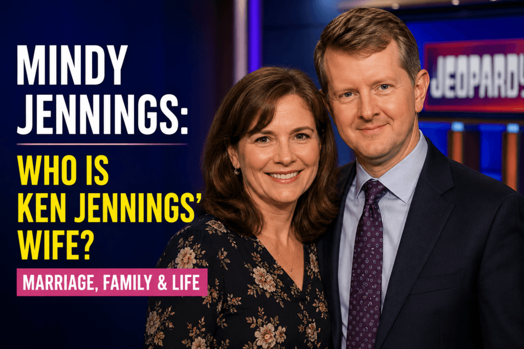 Mindy Jennings with her husband Ken Jennings