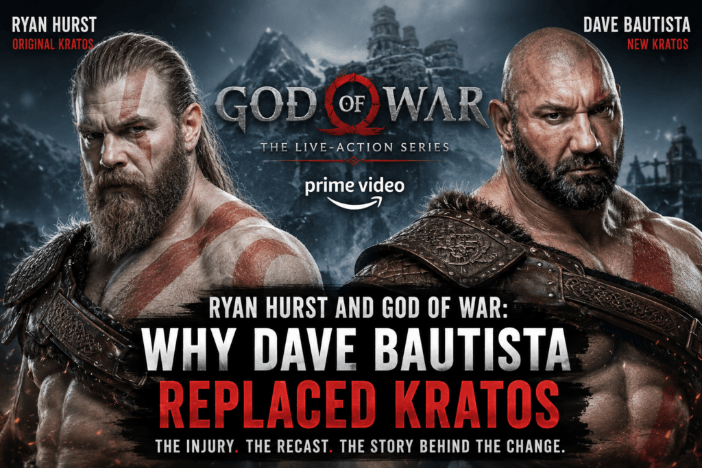 Ryan Hurst and Dave Bautista as Kratos in the God of War live-action series