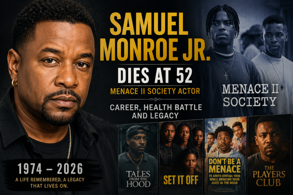 Samuel Monroe Jr. memorial tribute featuring the Menace II Society actor and his film career