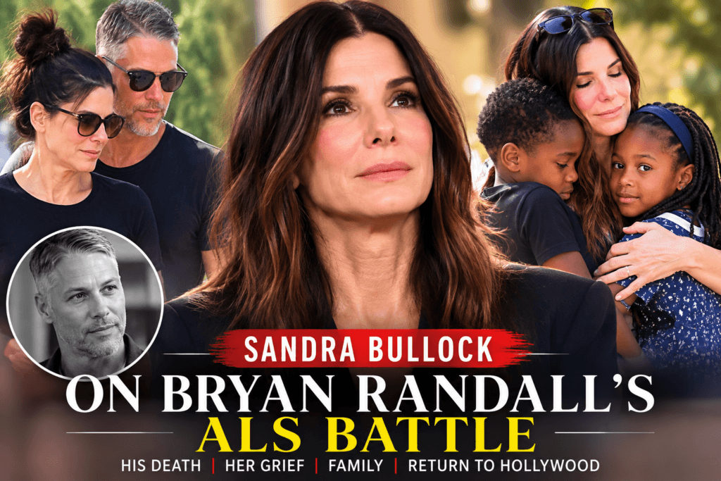 Sandra Bullock and Bryan Randall featured in a story about his ALS battle and her return to Hollywood