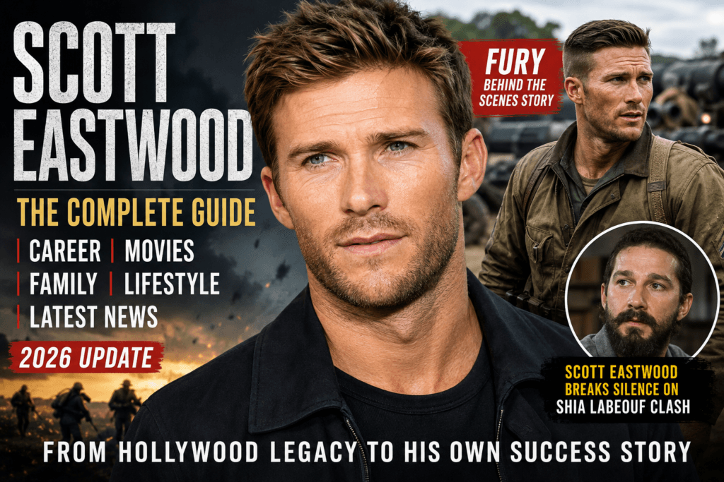 Scott Eastwood featured image highlighting his career, movies, family background, and 2026 news including the Fury on-set story.