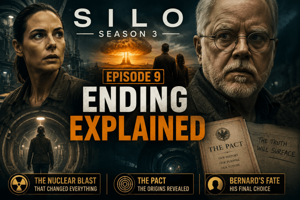 Silo Season 3 Episode 9 ending explained featuring Juliette, Bernard, the Pact, and the nuclear blast