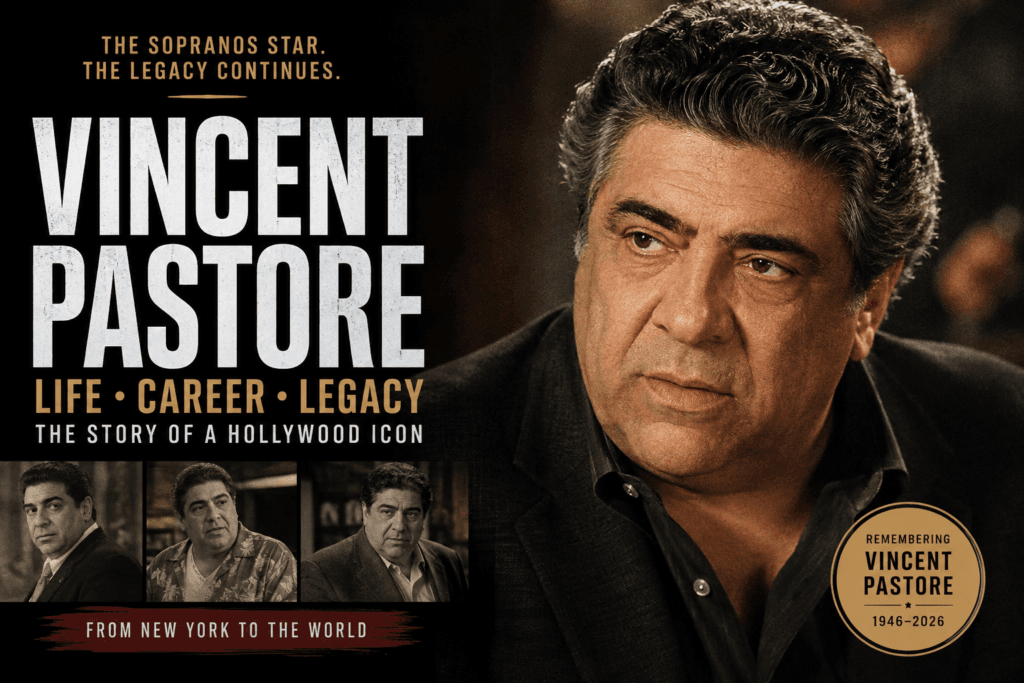 Vincent Pastore featured image highlighting the late actor's life, career, and legacy, including his iconic role as Big Pussy in The Sopranos.