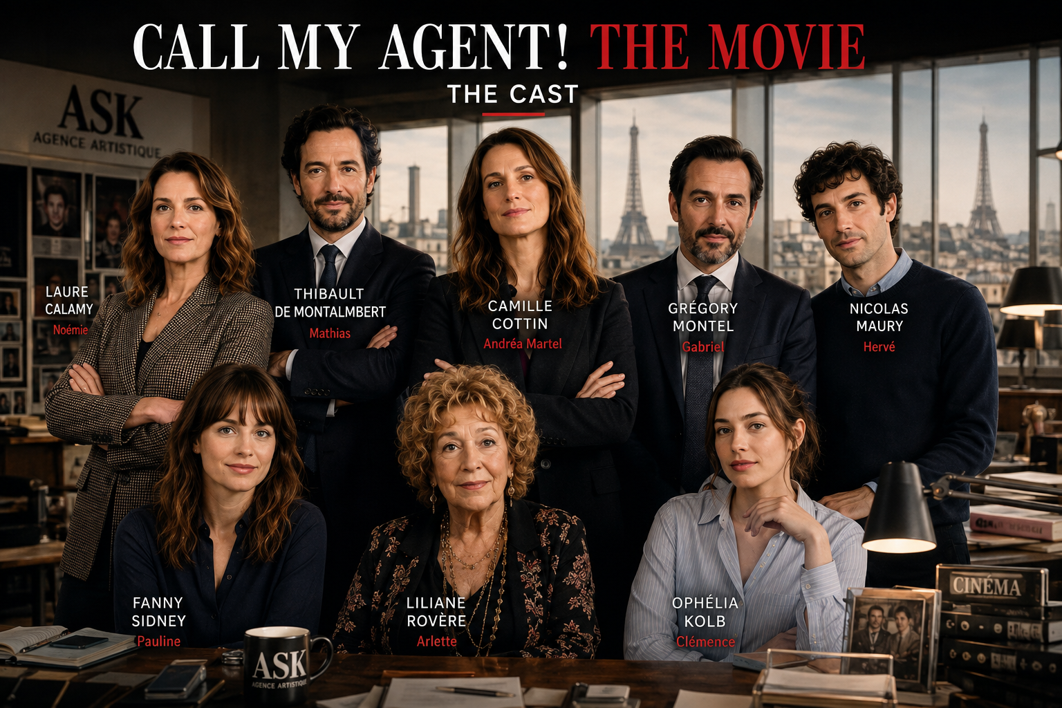 Call My Agent! The Movie cast featuring Camille Cottin and returning ASK characters