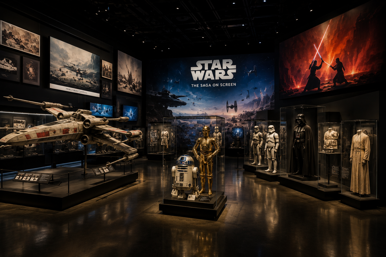 Star Wars exhibition gallery at the Lucas Museum of Narrative Art